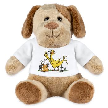Oiseau ivre - Chien en peluche Helge MiniFeet® - blanc - Devant