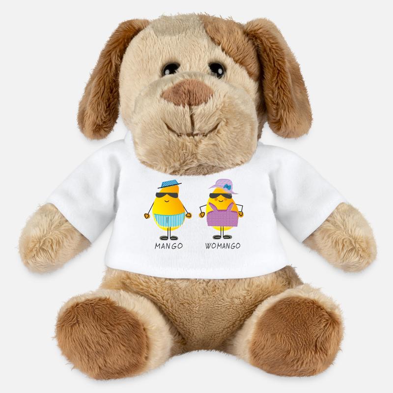 Mango - Womango - funny fruits, pun - MiniFeet® Dog Helge - white