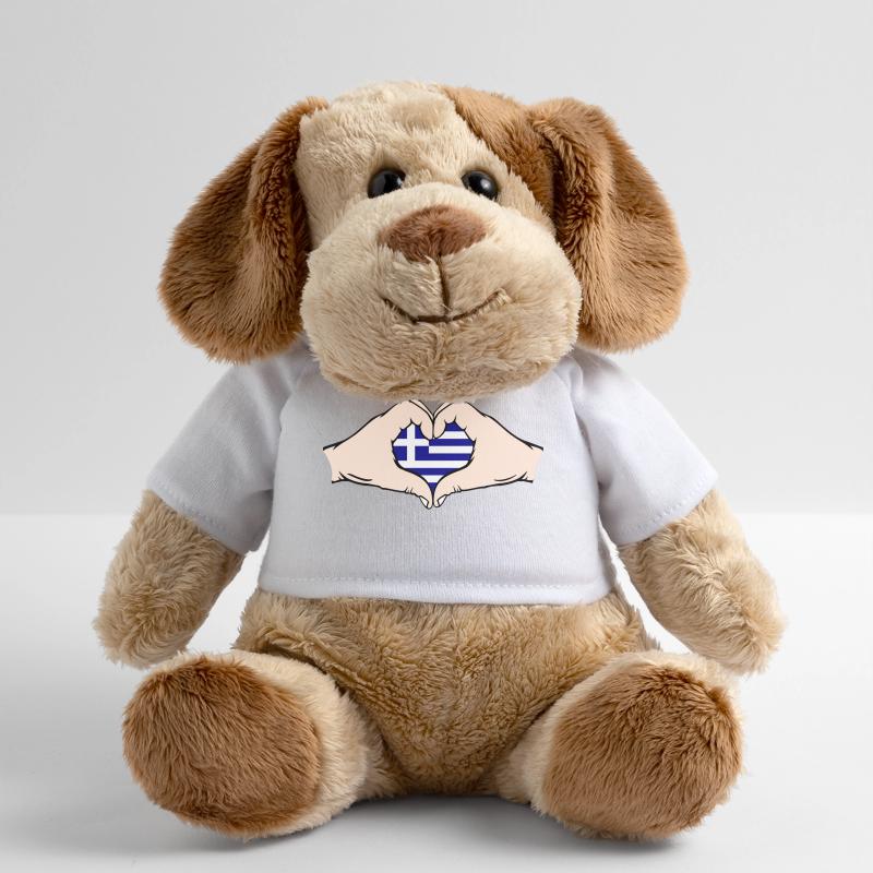 Grèce en forme de coeur avec des mains Chien en peluche Helge MiniFeet®