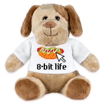 Hotdog Sandwich 8bit Retro - MiniFeet® Hund Helge - Weiß - Vorne