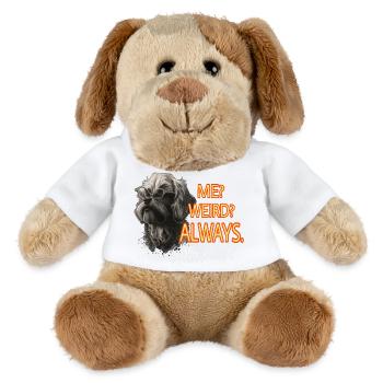 Lustiger Hund mit Spruch - MiniFeet® Hund Helge - Weiß - Vorne