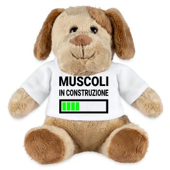 Muscoli in construzione gift for bodybuilders - MiniFeet® Dog Helge - white - Front