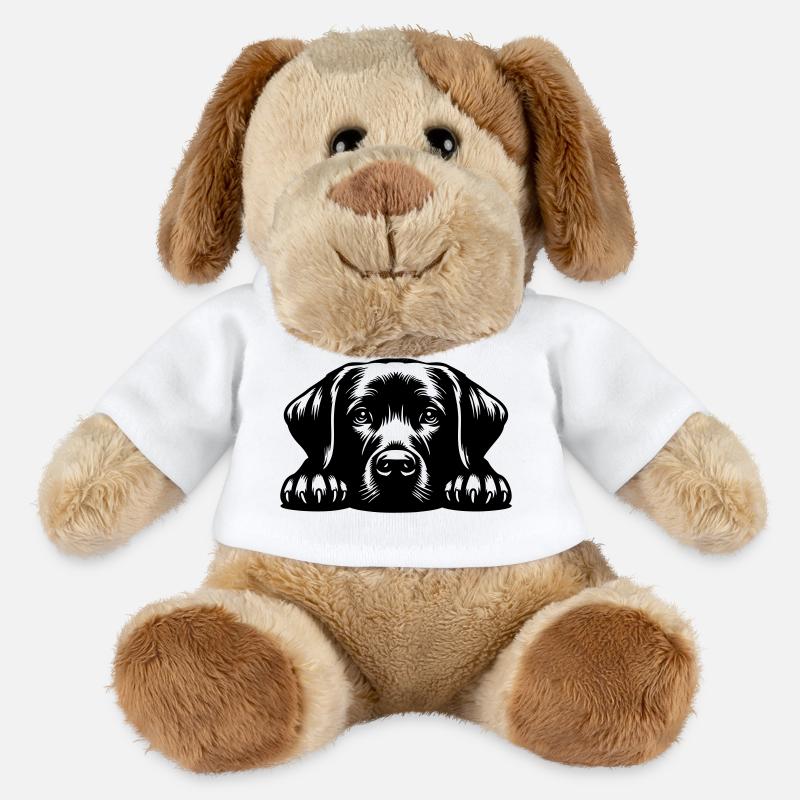 Labrador Kopf mit Pfoten - MiniFeet® Hund Helge - Weiß