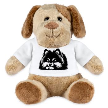 Pomeranian Head with Paws - MiniFeet® Dog Helge - white - Front