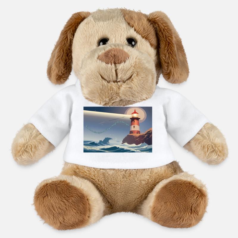 Lighthouse at night - MiniFeet® Dog Helge - white
