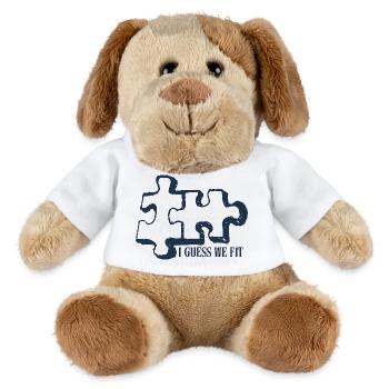 Puzzle pieces - MiniFeet® Dog Helge - white - Front