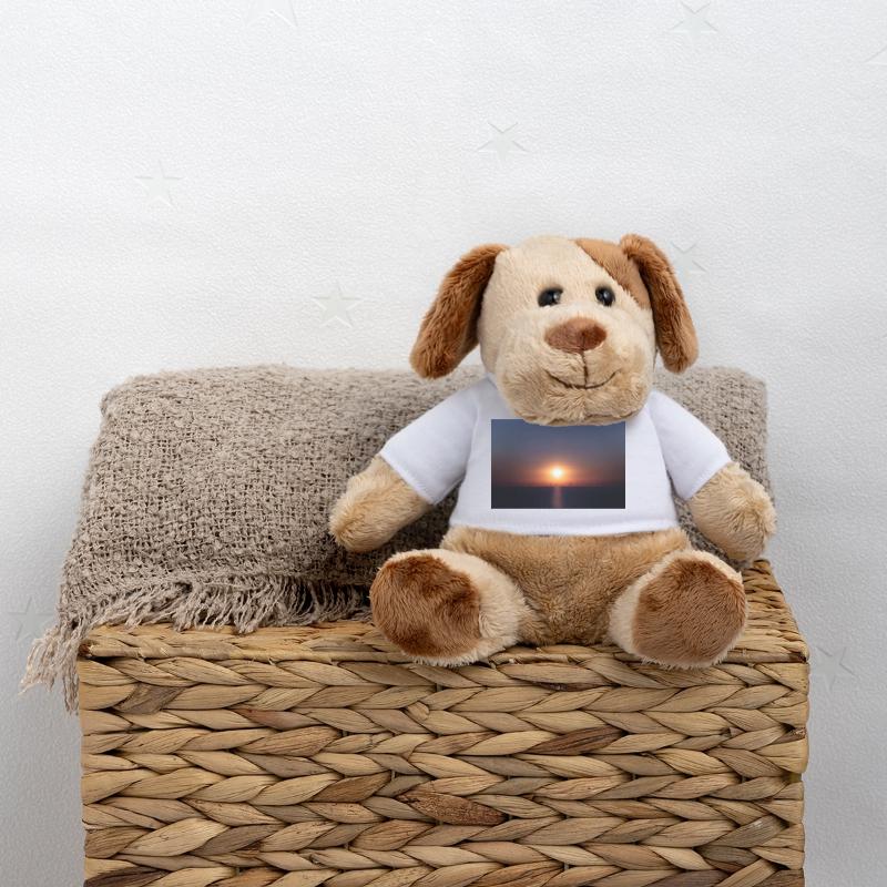 Silhouette du parc éolien au coucher du soleil Chien en peluche Helge MiniFeet®
