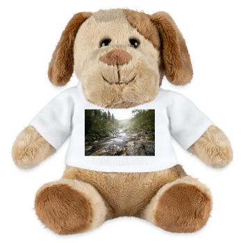 River landscape in the forest forest - MiniFeet® Dog Helge - white - Front