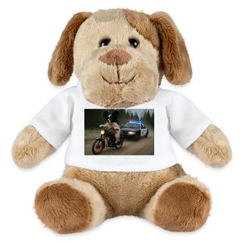 Moped von Polizeiauto gejagt - MiniFeet® Hund Helge - Weiß - Vorne