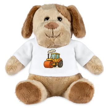 Excavatrice classique avec moteur à vapeur - Chien en peluche Helge MiniFeet® - blanc - Devant