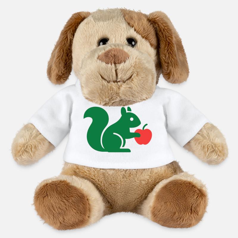 Écureuil vert à la pomme - Chien en peluche Helge MiniFeet® - blanc