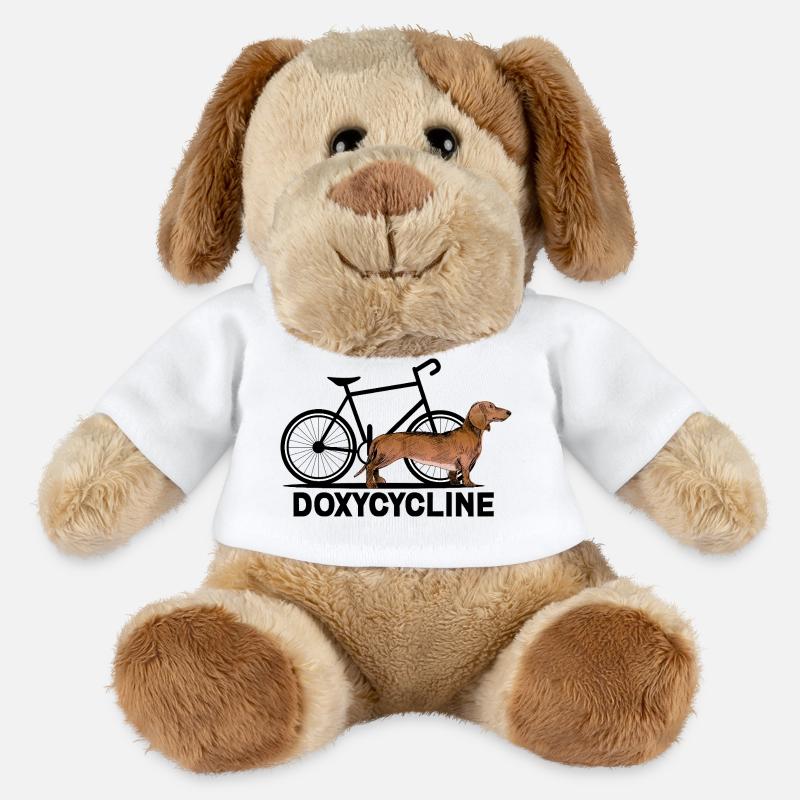 Doxycycline Grappige Dachshund Cyclus - MiniFeet® Dog Helge - white