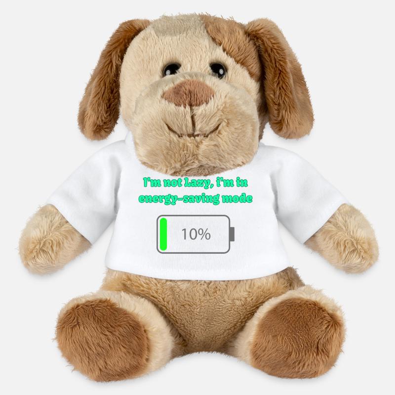 Energy saving mode: not lazy - MiniFeet® Dog Helge - white