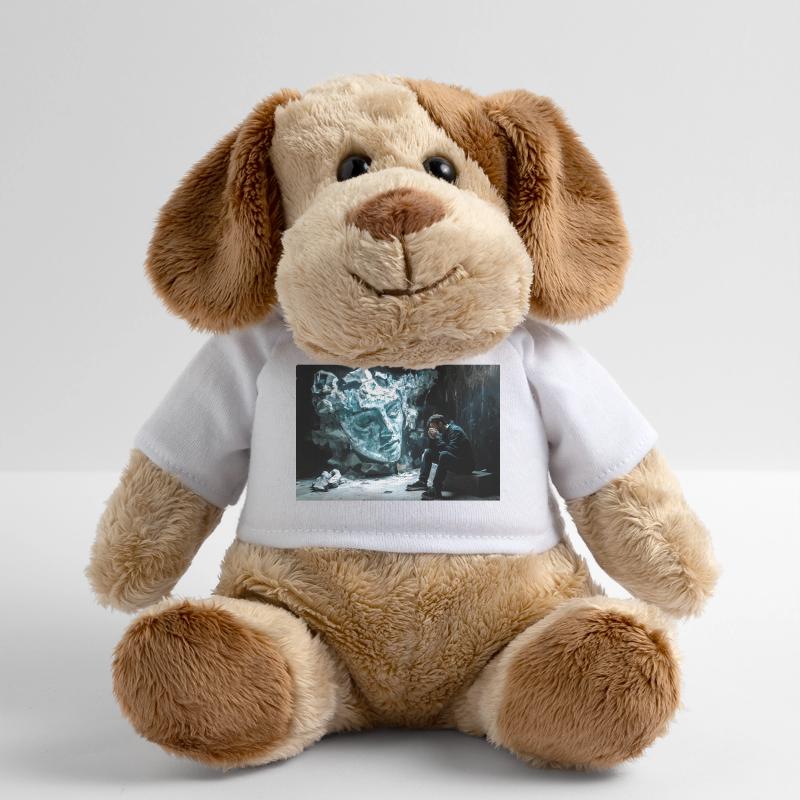 Zerbrochene Statue, nachdenklicher Mann MiniFeet® Hund Helge
