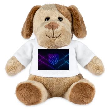 Neon Geometry Glow - MiniFeet® Dog Helge - white - Front