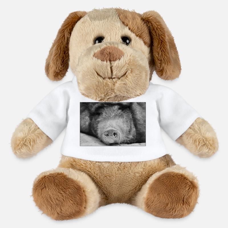 Le cochon avait <3 - Chien en peluche Helge MiniFeet® - blanc