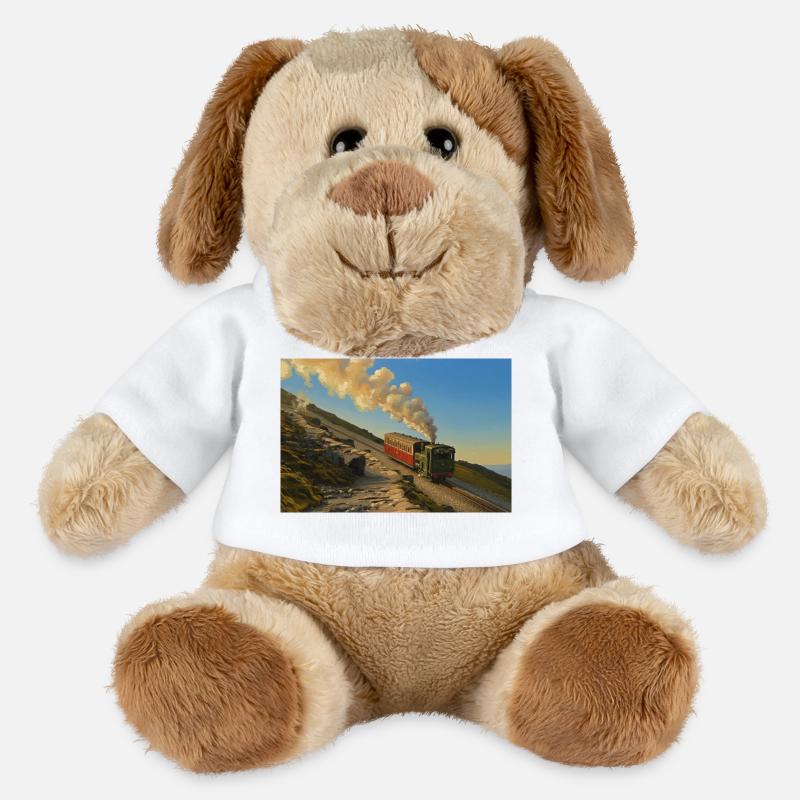 Snowdon Mountain Steam Engine - MiniFeet® Dog Helge - white