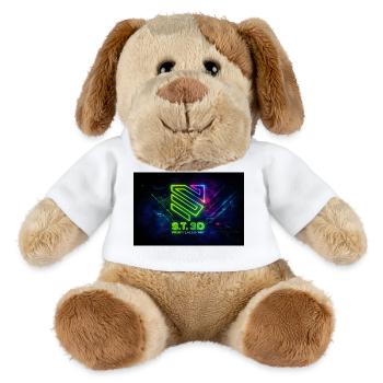 S.T.3D Neon Laser Art - MiniFeet® Dog Helge - white - Front