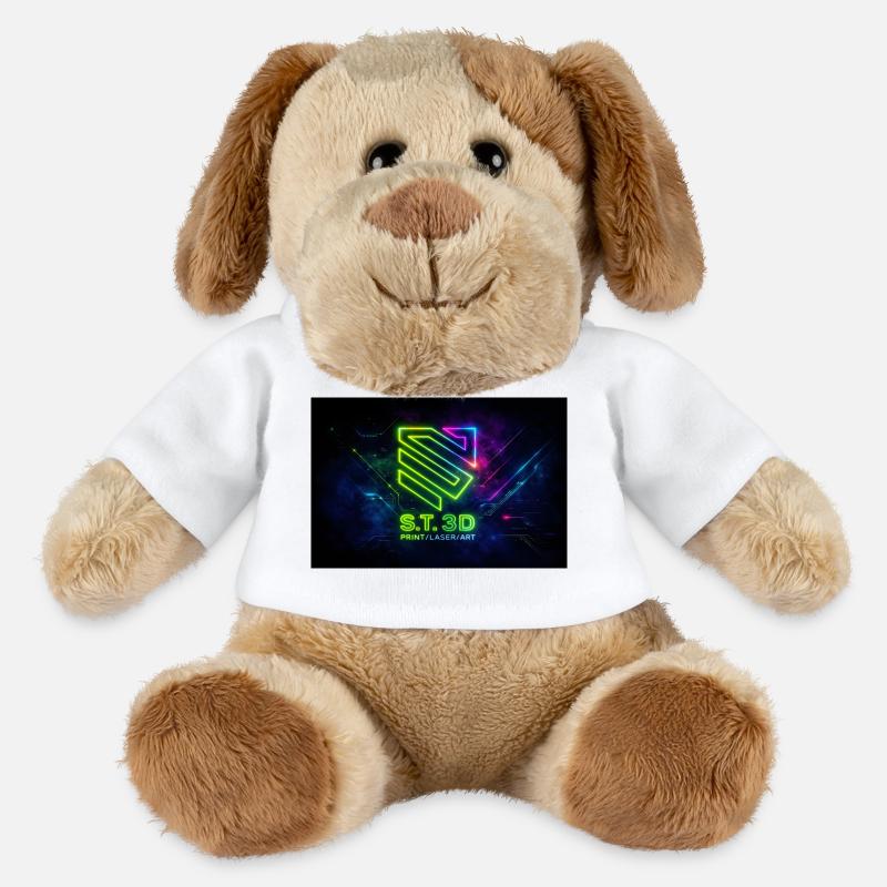 S.T.3D Neon Laser Art - MiniFeet® Hund Helge - Weiß