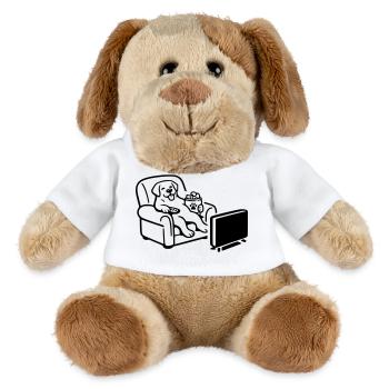 Dog Dog Chill Mode Chips Food TV TV - MiniFeet® Dog Helge - white - Front