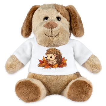 Igel im Herbstlaub Herbstzauber - MiniFeet® Hund Helge - Weiß - Vorne