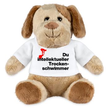 YOU INTELLIGENT DRY SWIMMER. SARCASM - MiniFeet® Dog Helge - white - Front