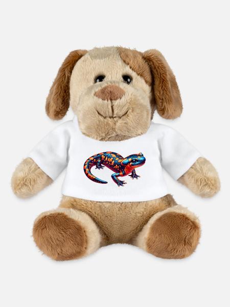 Neon Salamander Kaleidoscope - MiniFeet® Dog Helge - white