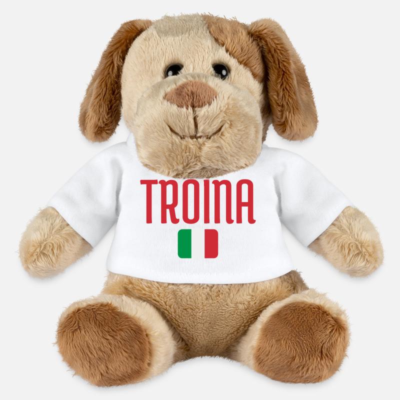 Trona Italy Flag  - MiniFeet® Dog Helge - white