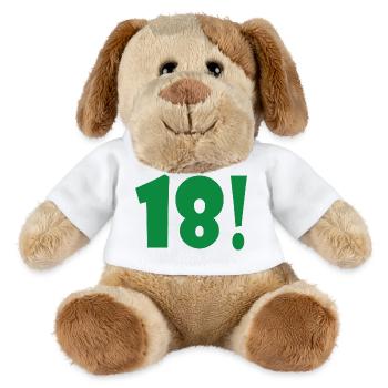 Green 18! Exclusive printing - MiniFeet® Dog Helge - white - Front