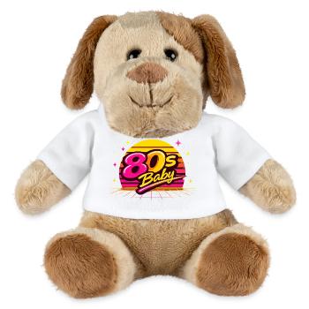 Disco rétro des années 80 - Chien en peluche Helge MiniFeet® - blanc - Devant