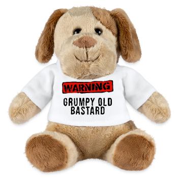 Warning Stamp Red - MiniFeet® Dog Helge - white - Front