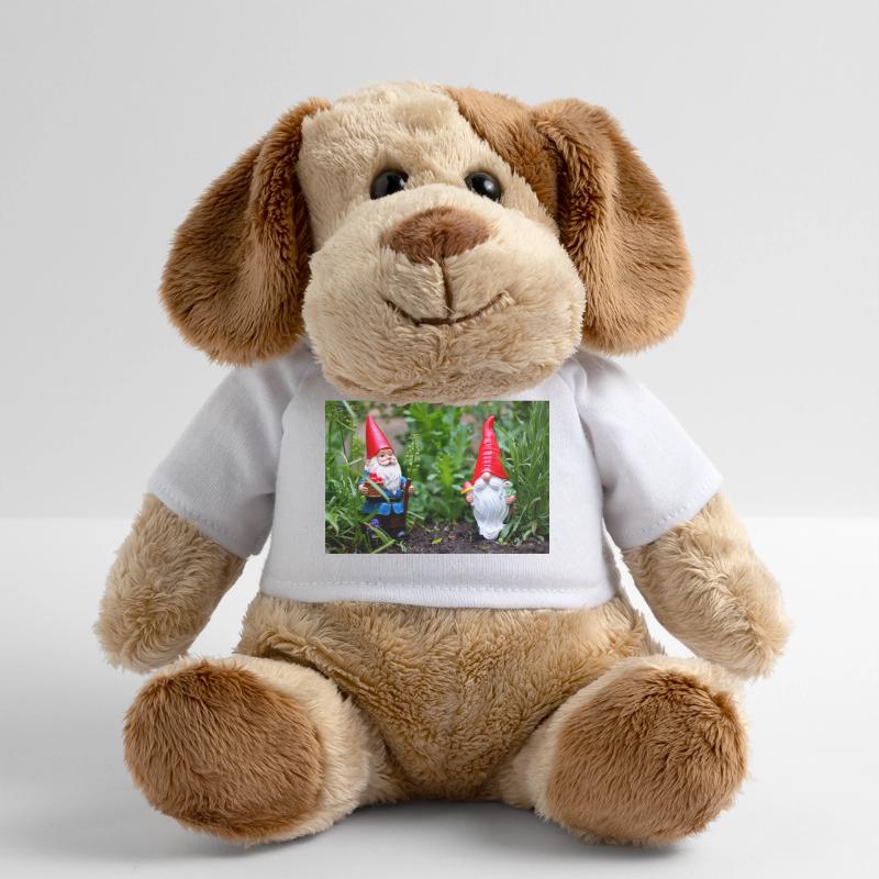Nain de jardin dans le jardin fleuri Chien en peluche Helge MiniFeet®