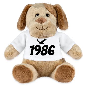 1986 Born Eagle Retro Vintage Birthday Vintage - MiniFeet® Dog Helge - white - Front