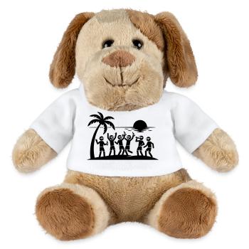 Équipe de plage pour fête de fin d’année - Chien en peluche Helge MiniFeet® - blanc - Devant