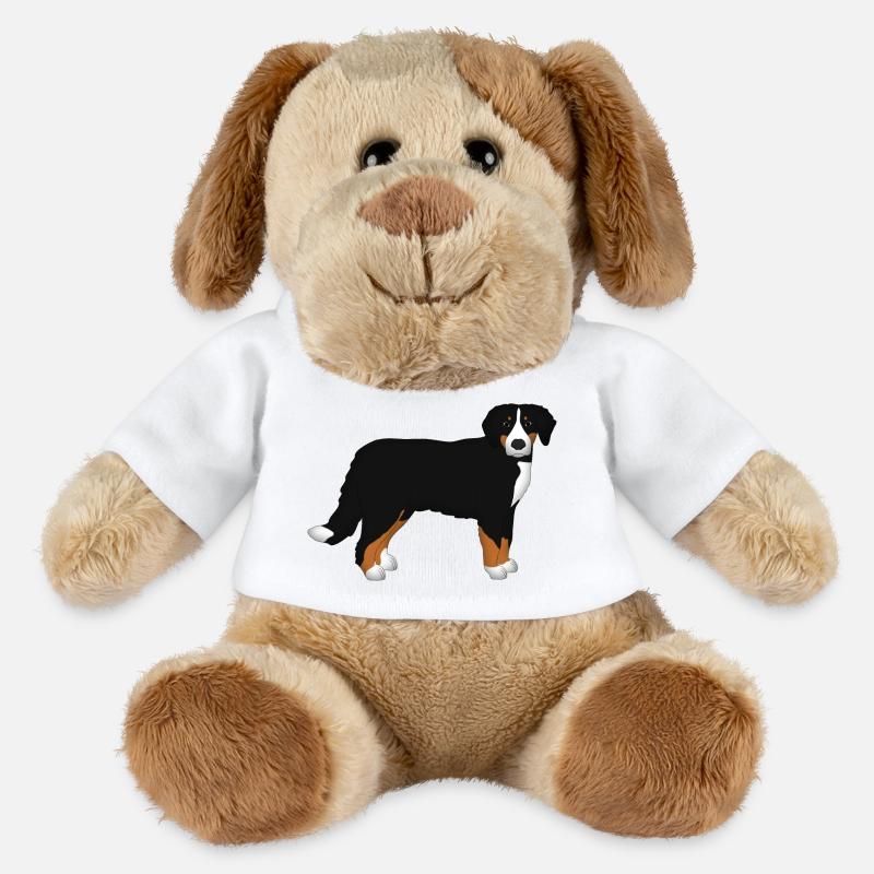 Bouvier Bernois devant de la tête - Chien en peluche Helge MiniFeet® - blanc