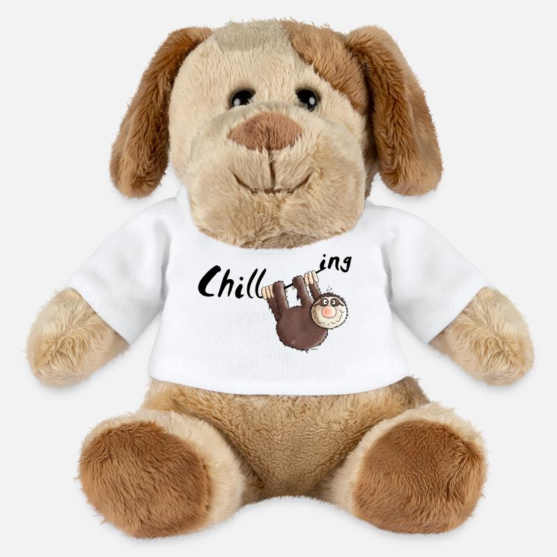 "Chilling" - Sloth - Cartoon - MiniFeet® Dog Helge - white