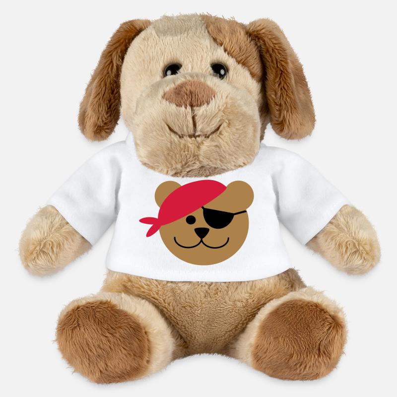 Piratenbär - MiniFeet® Hund Helge - Weiß