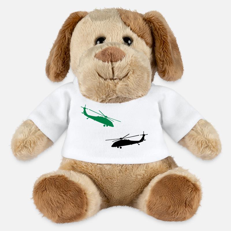 hélicoptère - Chien en peluche Helge MiniFeet® - blanc
