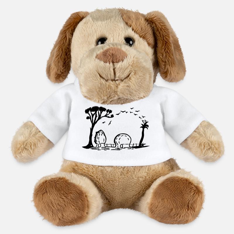 Elephant Village Optical Illusion - MiniFeet® Dog Helge - white