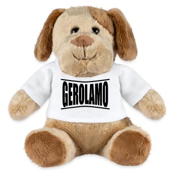 T-Shirt Gerolamo T-Shirt Geschenkidee - MiniFeet® Hund Helge - Weiß - Vorne