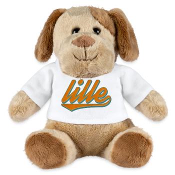 Retro Lille France - Chien en peluche Helge MiniFeet® - blanc - Devant