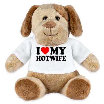 I love my hotwife - MiniFeet® Dog Helge - white - Front