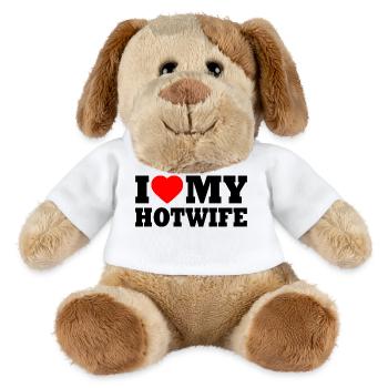 I love my hotwife - MiniFeet® Dog Helge - white - Front