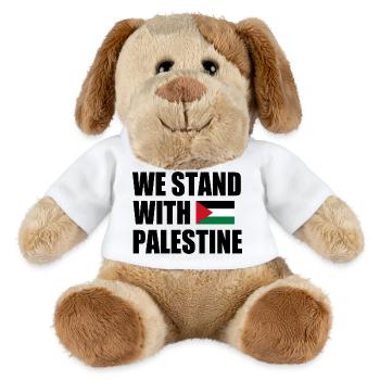 We stand with palestine - Chien en peluche Helge MiniFeet® - blanc - Devant
