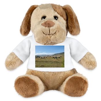 Schafe, Esel, Berge, Wiesen - MiniFeet® Hund Helge - Weiß - Vorne