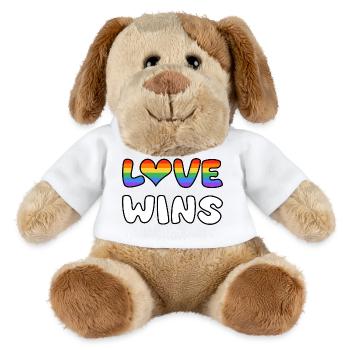 Love Wins: Rainbow Love Design - MiniFeet® Dog Helge - white - Front