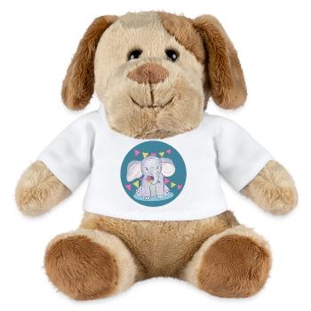 Elephant celebrates birthday - MiniFeet® Dog Helge - white - Front