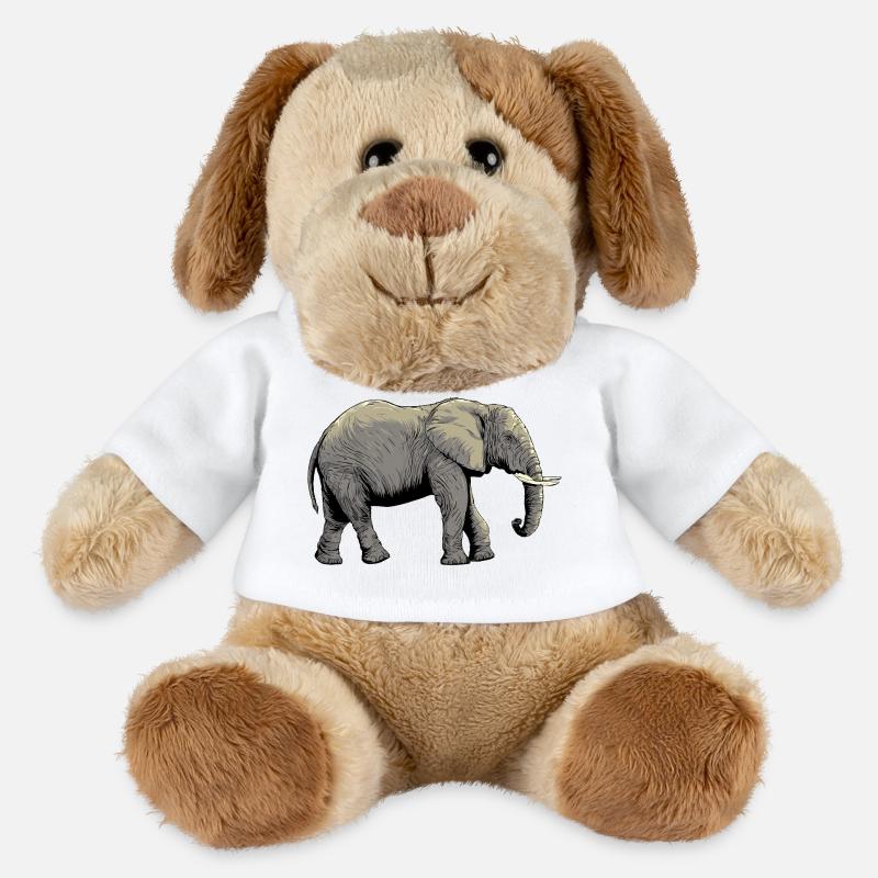 Individual elephant design - MiniFeet® Dog Helge - white