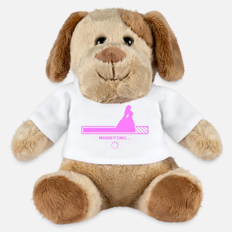 Hochzeits-Countdown-Design - MiniFeet® Hund Helge - Weiß