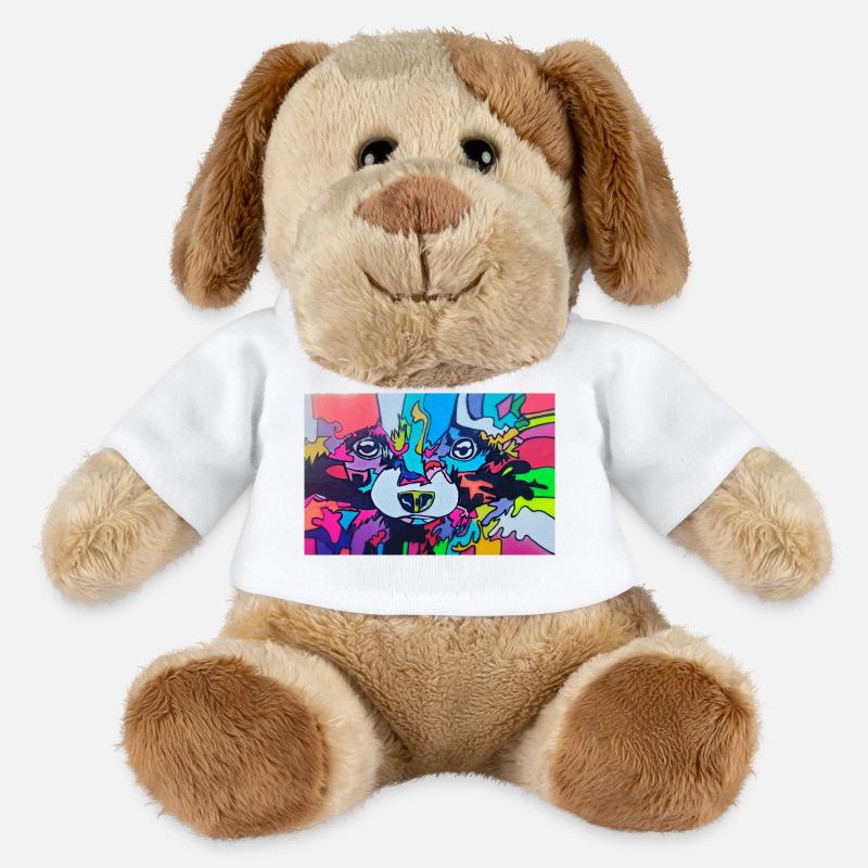 Bunter Waschbär - MiniFeet® Hund Helge - Weiß